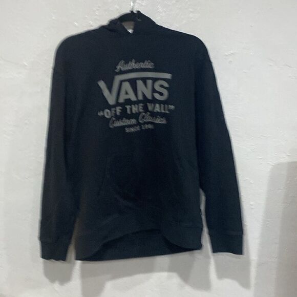 Men's Vans Off the Wall Pullover Hoodie Hoody Black Large See Pic of flaw - Picture 1 of 7
